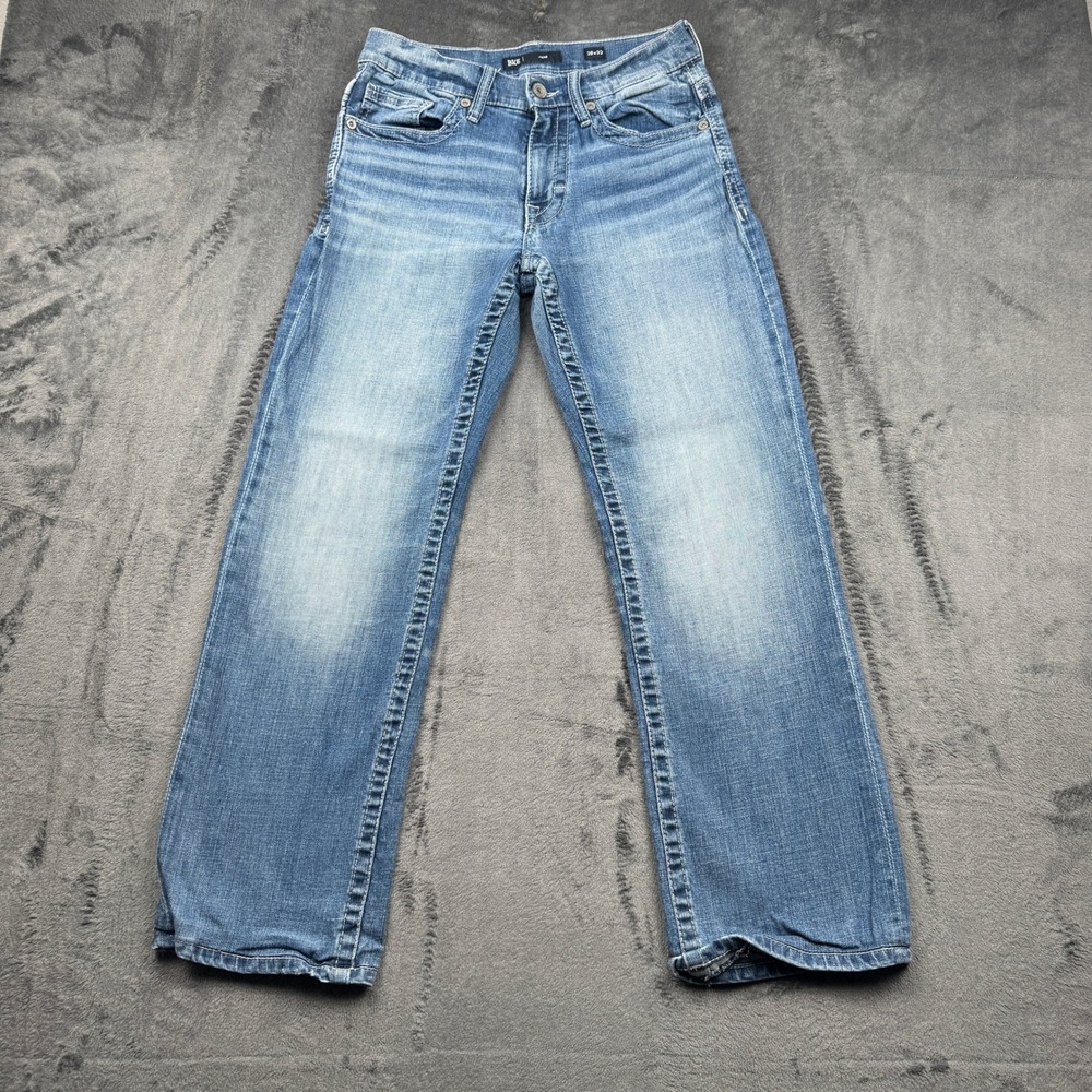 BKE Jake Straight Leg Jeans Mens 28x32 Medium Wash Blue Stretch Denim